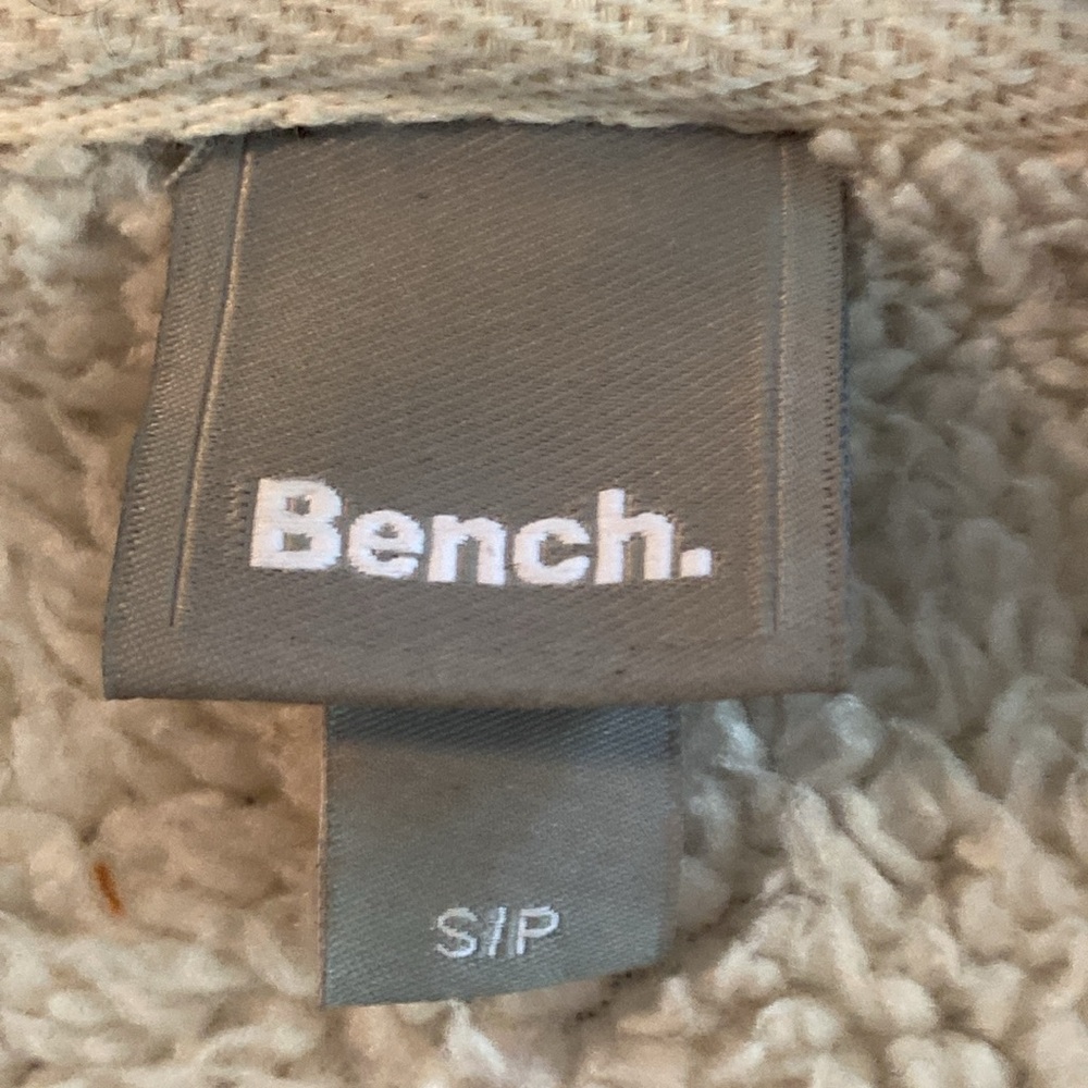 Bench Black White Heathered Sherpa Lined Mock Turtle Neck GorpCore Hoodie 3285 - Picture 10 of 15